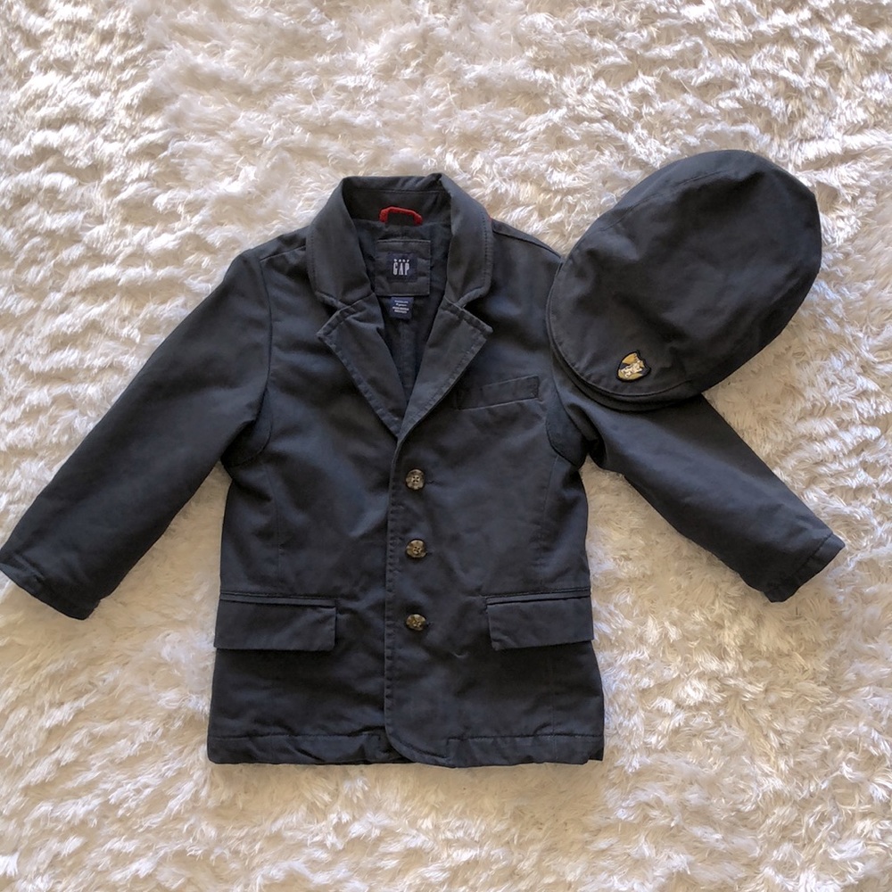 VTG Baby Gap Toddler Boy Size 4 Jacket and Hat 100% Cotton Rare Made in India